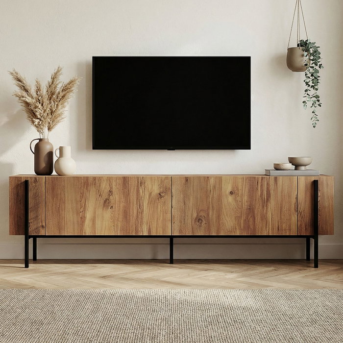 Nordure Soporte para TV Nexus Pino Atlántico y Negro Nordure Soporte para TV Nexus Pino Atlántico y Negro